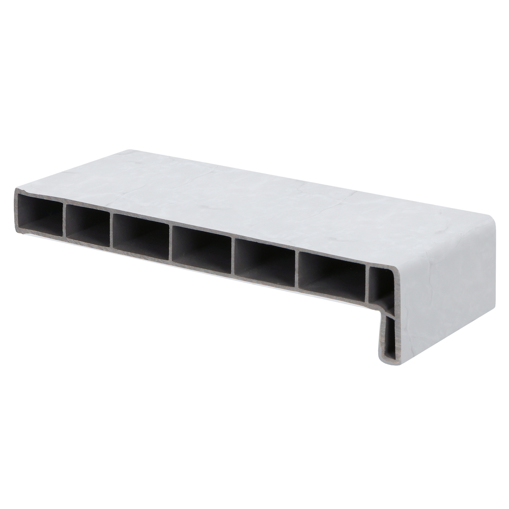 Productafbeelding in de kleur marmer van lignodur vensterbank 200 mm breed